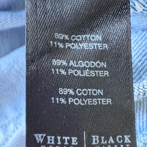 WHBM Girlfriend Denim Jeans Size 6 Rhinestones Light Wash Distressed Western - Picture 10 of 16